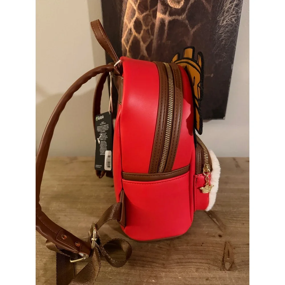 Loungefly Disney Robin Hood Prince John Cosplay Mini Backpack Red Gold New